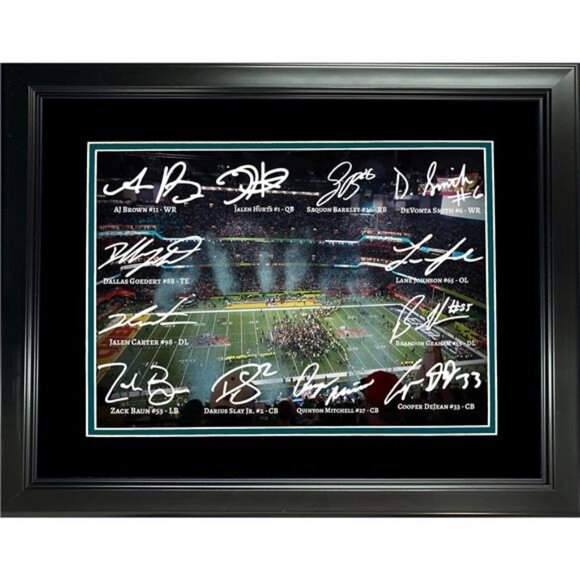 Eagles Super Bowl LIX (59) Signature Ticket Frame – Pro  Framed Philadelphia Eagles Super Bowl LIX 59 Champions Facsimile Signature Team